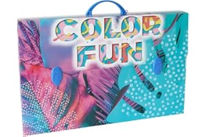 BALMAR 2000 Favorit Valigetta con Stampa Color Fun Verde in Polipropilene Alveolare Stampato, Formato 56.5 X 36.5 Dorso 5.5 Cm, Maniglia Arrotondata e Due Chiusure