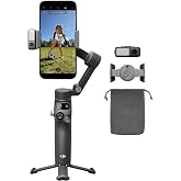 DJI Osmo Mobile 8 Gimbal | Ses ve Aydınlatma ile AI Yerel İzleme, 360 &deg; Pan D&ouml;nd&uuml;rme, Dahili Uzatma &Ccedil;ubuğu ve Tripod, 10h Pil