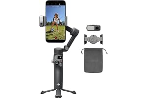 DJI Osmo Mobile 8 Gimbal Stabilizer for Phone, Native Tracking with Audio & Lighting, 360° Pan Rotation, Built-in Extension Rod & Tripod, 10h Battery, Extension Rod, Robust 3-Axis Stabilization