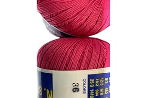 LA MERCERIA ONLINE Cotone Per Uncinetto Numero N° 5-100 Grammi Filo Di Scozia( Sono 282 Mt.) Tinta Unita E Per Altre Quantità Contattatemi (Fucsia 36)