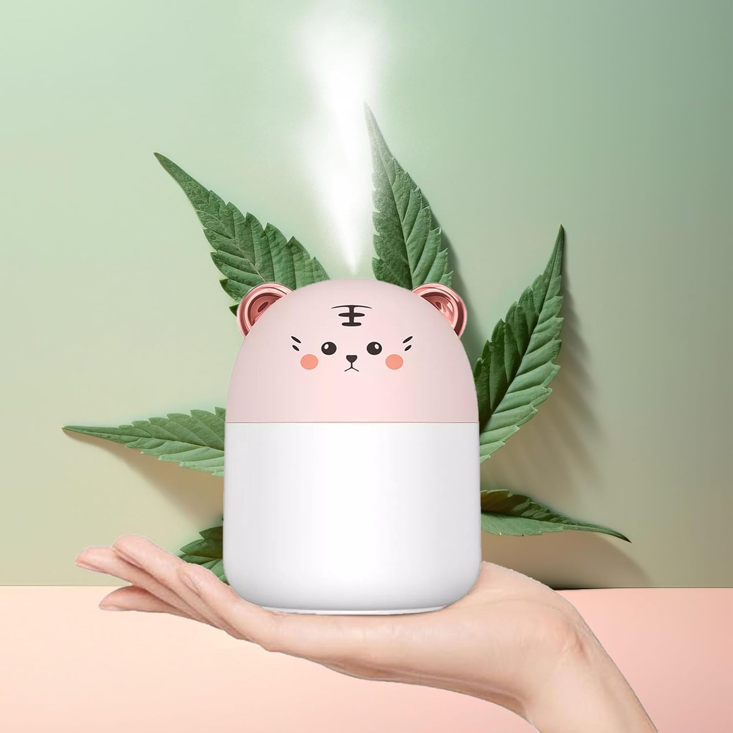 VORACIA Cool Mist Humidifier for Room Moisture,USB Ultrasonic air Humidifier with 7 Color Night Lights,Aroma Essential Oil Diffuser for Home,Car,Bedroom & Office,2 Mist Modes (250ML)