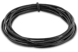 ‎AURORIS Auroris - 5m Lederband rund Ø 2 mm - Farbe wählbar - Variante: schwarz