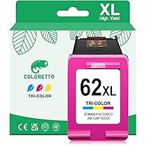 Plavetink 62XL Ink Cartridge Compatible For HP 62 XL Works With HP Envy 5540 5640 7640 5646 5541 - View #8