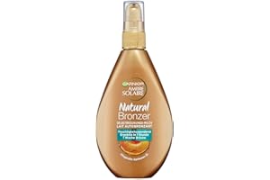 Garnier Ambre Solaire Natural Bronzer - Latte per un'abbronzatura naturale che dura fino a 1 settimana, si assorbe rapidamente, 150 ml