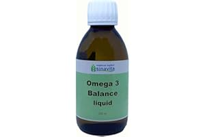 MEDICUS INSTITUT SINAVITA Omega 3 Balance liquid, 200 ml, mit natürlichem Zitronenaroma, auch für Kinder geeignet, deutsche Produktion