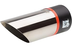 Simoni Racing Embout d'Échappement Rond/Oblique Inox - Ø60xL175mm - Montage ->60mm