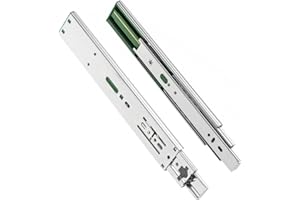 GTV H45 Drawer Runners, 45.3 x 500 mm, Strong Galvanised Steel, Soft-Close Rail System, Telescopic Rail Ball Guide, Maximum Load 30 kg, 1 Set = 2 Pieces