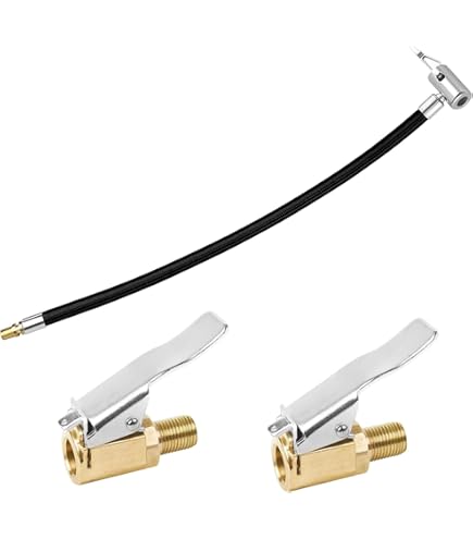 Tubo Pompa Aria Per Pneumatici Auto E Moto - Gomma Flessibile Con Valvola - Foto 8