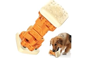 RUXAN Giocattolo da Masticare Indistruttibile, 3 in 1 Giocattoli Puzzle Interattivo Giocattoli per Cani al Gusto di Manzo in Gomma Naturale più Resistente per Cani di Taglia Media/Grande