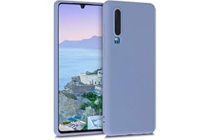 kwmobile Funda para Huawei P30 Carcasa - Ultrafina de TPU y Silicona con Bordes elevados anticaídas - Gris Lavanda Mate