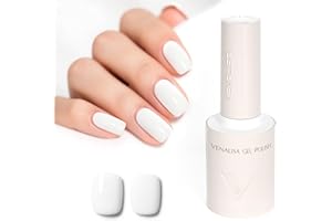 V VENALISA Venalisa Gel Nail Polish White 10ml Stylish Round Bottle with Top Label Showing Color and Number UV Gel Polish for Stunning Nail Art Design 5056