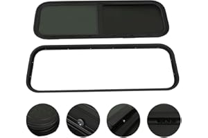 FETCOI Caravan Seitenfenster Wohnmobilfenster Getönt Schiebefenster | Ausstellfenster Wohnmobil Fenster RV Camper-Fenster | Wohnwagen Seitenfenster | 900 x 300mm mit Insektenschutz