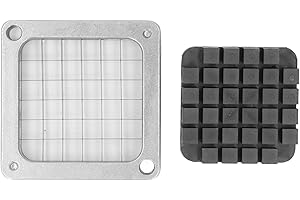 Topiky Cuchilla de Repuesto para Cortador de Papas Fritas, Placa de Corte y Placa de Empuje para Picadora Comercial, Cuchilla de Acero Inoxidable para Cortadora de Frutas, Cortador de (12 mm)