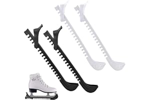 Jiayaus 4 Pcs 2 Pairs Ice Skate Guards with Adjustable Buckle, Figure Skate Guards Easy to Put On And Off, Ice Skate Covers for Adult, Youth, Couple