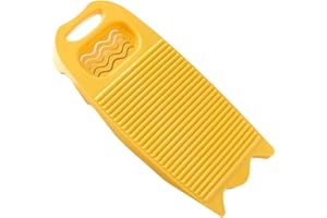 CUCUFA Household Washboards, Plastic Hand Washing Board Non-Slip Laundry Washing Boards, Manual Wash Clothes Pad Washing Tool, Yellow