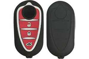 KASER Funda Silicona para Llave Alfa Romeo – Carcasa Llaveros para Coche Alfa Romeo Giulietta Mito 159 GTA Cover Case Protección Mando Distancia Auto