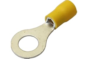 All Trade Direct 20 x Yellow 8.4mm Ring Insulated Wire Connector Electrical Crimp Terminal