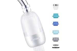XNTONG - Wasserfilter wasserhahn, Wasserhahn filter für trinkwasser zuhause, küche, Aktivkohle wasserfilter für wasserhahn, Reduziert chlor, sand, mikroplastik,chwermetalle und andere schadstoffe