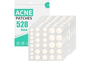 HOME HOLIC Pimple Patches Hydrokolloid Unsichtbare Pickel Patch mit Teebaumöl Tag und Nacht Verwenden Pimple Patch Akne Patches Wasserdichte Atmungsaktive Acne Patch Pflaster Anti (528 Stück)