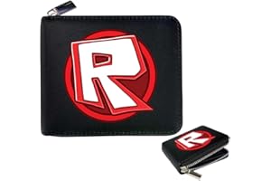 YGCHEN Portfel Roblox Cartoon dla Dzieci - Gra Portmonetka, Składany, Minimalistyczny, Czarny (Black), S - Prezent na Przyjęcie Urodzinowe