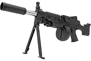 CADOFE B.W. Softair MG A79 Gewehr Maschinengewehr ABS mit Trommelmagazin Munition & Zweibein < 0,5 J