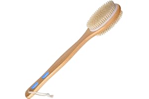 ETELIAR Spazzola Scrub Corpo, Spazzola Bagno Schiena con Manico Lungo, Spazzola di Setole per Esfoliazione, Massaggio