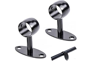 Handlaufhalter Handlaufhållare, rostfritt stål handlaufhållare svart sprayfärg för inomhus- och utomhusväggfästen, rundrör Ø 33 mm, motståndskraftig och robust, 2 st