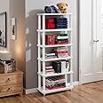 YouCopia Book Self – 6 Layer Portable Book Shelf, Kids Books Racks for Home Plastic, Bookshelf for Home, Book Shelves, Book Stand, Book Organizer, Book Rack for Study Room/Library/Bedroom White
