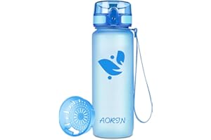 AORIN Butelka do picia – 350 ml/500 ml/750 ml/1 l, butelka na wodę, nie zawiera BPA i tritanu, szczelna, sportowa, dla dorosłych, dzieci, fitness, biegania, jogi, jazdy na rowerze, aktywności na