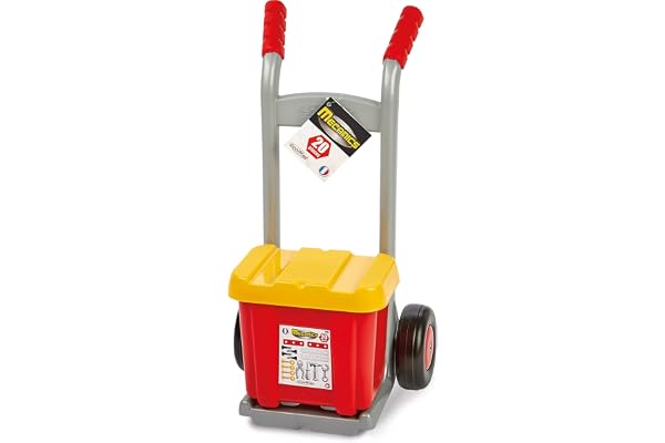 Jouets Ecoiffier - 2381 - Diable + boîte à outils pour enfants - Mecanics - Jeu de bricolage - Jeu d'imitation - 20 pièces - Dès 18 mois - Fabriqué en France