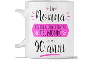 TEEDESIGN Tee Design Tazza regalo nonna 90 anni, idea regalo donna