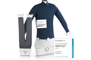 ‎CLEANMAXX CLEANmaxx Automatischer Hemden-Bügler zum Trocknen und Glätten von Hemden & Blusen inklusive Aufsatz für Hosen | Die innovative und schonende Art, Ihre Wäsche zu glätten