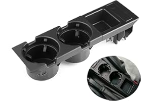 ACLONG Mittelkonsole Aufbewahrung Münzhalter Getränkehalter Für BMW 3 Series 3ER E46 1997-2006 51168217953 51168217957 Cupholder, Schwarz