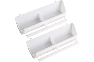 AMACOAM Karmnik dla ptaków dla małych ptaków wiszący karmnik dla ptaków miska na wodę plastikowy podajnik łatwy do czyszczenia i napełniania karmniki dla papugi gołąb małe ptaki klatka akcesoria białe 2 sztuki