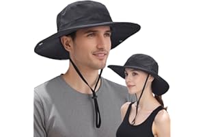 EINSKEY Sombrero de sol refrescante para hombres y mujeres, sombrero de ala ancha plegable con cola de caballo ajustable para pesca y senderismo