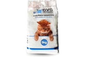 BARAKALDO VET+SHOP TIENDA VETERINARIA BVS Vet Shop | Arena Blanca Aglomerante para Gatos | Absorbe la Humedad y el Olor de los excrementos de Tus Gatos, 100% bentonita Blanca, Gran Control de olores | 23 L - 20 kg