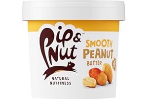Pip & Nut - Smooth Peanut Butter (1kg) | Natural Nut Butter, No Palm Oil, No Added Sugar, Hi-Oleic Peanuts, High in Unsaturated Fats, Gluten Free, Vegan, Dairy Free (Packing May Vary)