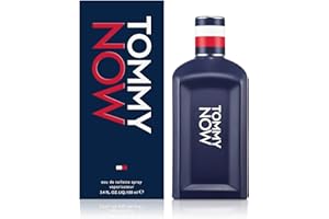 Tommy Hilfiger – Eau de Toilette TOMMY NOW 100 ml – Profumo Uomo – Fragranza Legnosa e Speziata– Note Agrumate – Flacone in Vetro Blu