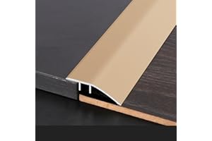 ZZLQIAN Aluminum Floor Transition Strip, Door Bar, Threshold Ramp, Suitable for Doorways Tile Vinyl Floor Laminate Planks, Bridge the Height Between 6-12mm (Gold, 900 × 43mm)