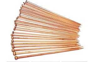 BJ-SHOP Agujas de Madera Agujas de Punto de Bambú Kit para Principiantes y Profesionales 36 Piezas 18 Tamaños 18 Pares
