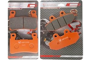 LE LEFOSSI moto Fibre de Carbone Plaquettes de Frein Avant et Arrière Pour Compatible avec Harley Davidson FLDE Deluxe FXBB Street Bob FXBS/FXFB Fat Bob FXLR Low Rider 2018 FA265F FA710R