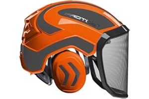 PROTOS Integral Forest F39 Forsthelm – Premium Forstschutzhelm mit feinem Visier, integriertem Gehörschutz & Belüftung – KlimaAIR Komfort, KWF-geprüft