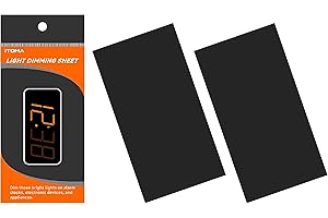 iTOMA Variateur de Lumière LED Couvercle Grand Dimming pour Réveil, Téléphone, Jeux Électroniques, Appareils, Noir, Taille