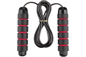 Dskeuzeew Cuerda de saltar, rodamiento ajustable para mujeres, hombres y niños, cuerda de saltar velocidad para el ejercicio