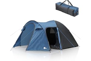 your GEAR Tenda Cetona – Tenda da campeggio per 5 uomini con cabina notte buia, tenda a cupola con colonna d'acqua 3000 mm, abitazione/ingresso, 2 ingressi e altezza alzata, tenda impermeabile