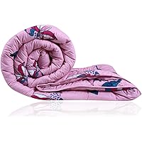 Decoforia Lotus Microfiber Reversible Quilt Blanket AC Comforter, Double, 120 GSM, Pink (Click for More Options)
