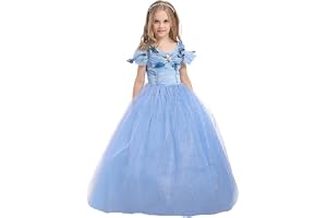 ELSA & ANNA UK flickor party outfit maskeraddräkt snö drottning prinsessa halloween kostym cosplay klänning UK-CNDR5
