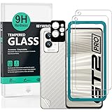 IBYWIND Vetro Temperato per Realme GT 2 Pro 5G 6.7",[2Pezzi]con Metallico Protezione Obiettivo Fotocamera,Skin in Stile Fibra