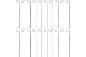 LNYMZD 20 Stück Silberfarbene Pflanzenetikettenhaken, Gartenmarkierer, Pflanzenetikettenaufhänger, Gartenpflanzenschild, verformt, Haken, Hängestangen für Gartengestaltung und Rankhilfen