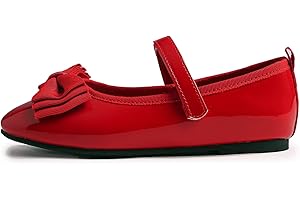 Feversole Girls Cute Dress,Ragazze Mary Jane Strap Scarpe Basse Ballerine da Principessa Scarpe da Scuola Piatte